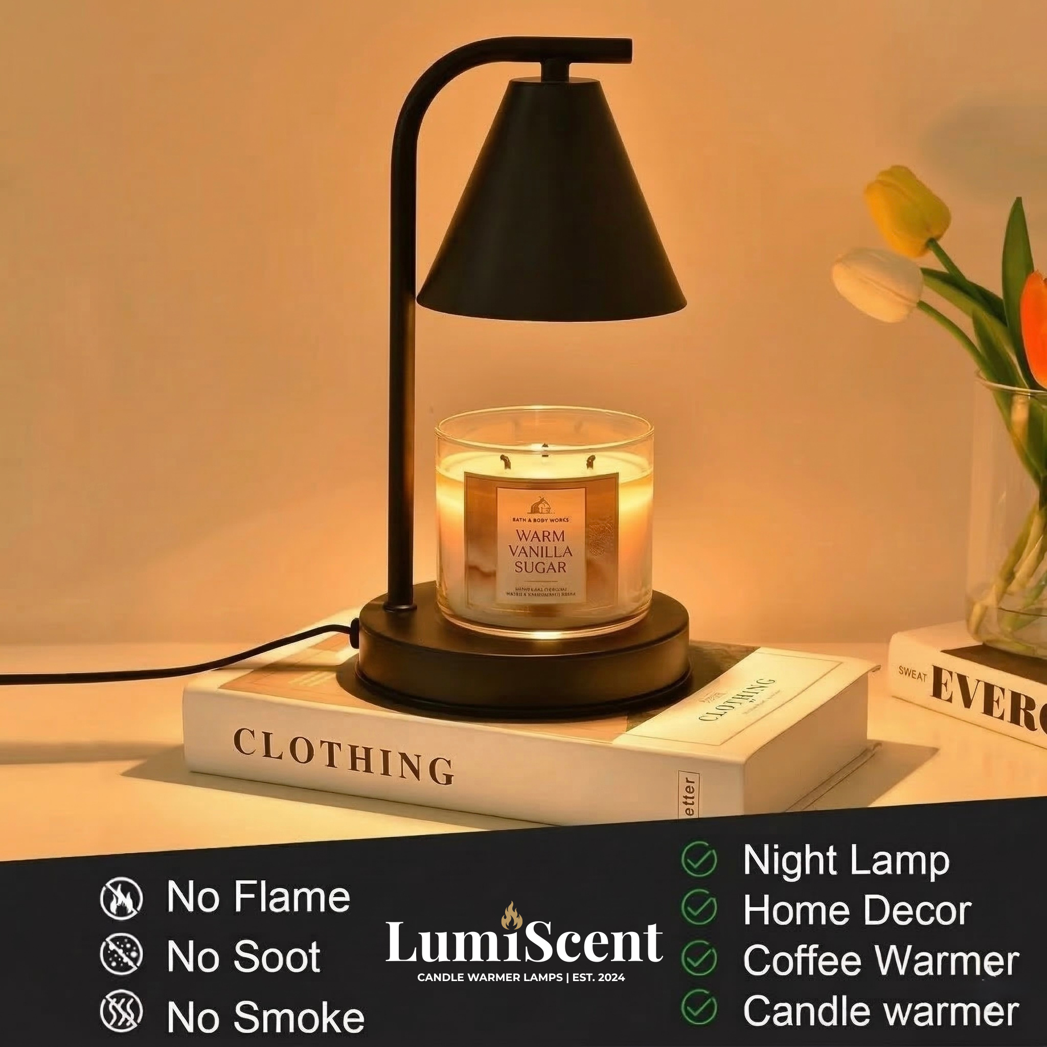 Classic Candle Warmer Lamp | Dimmable Wax Melt for Scented Candles