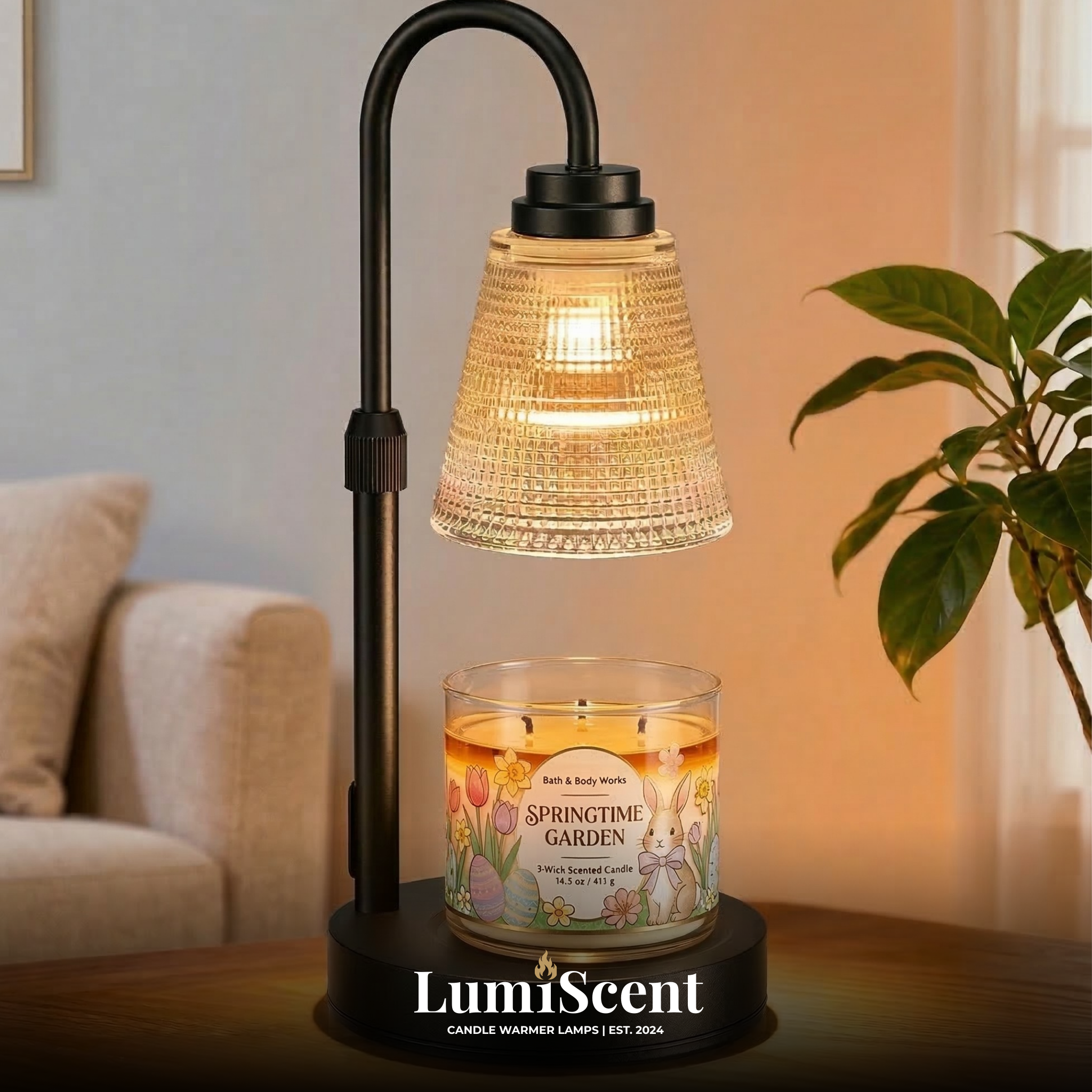 Adjustable Candle Warmer Lamp | Dimmable Timer & Elegant Design